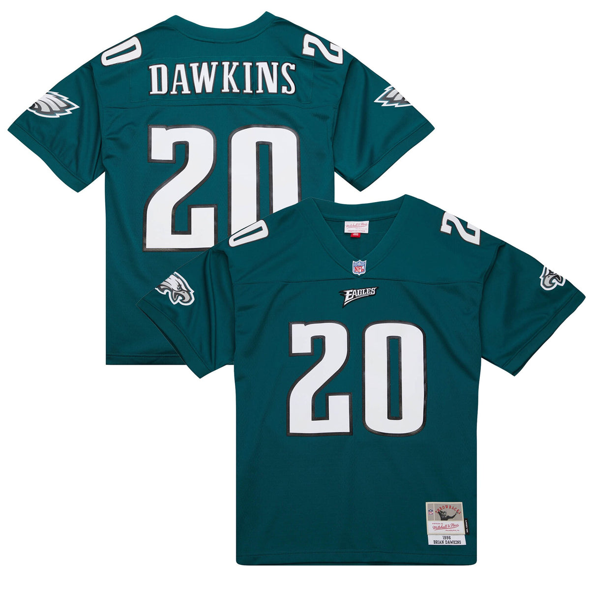 Men's Philadelphia Eagles Brian Dawkins Mitchell & Ness Green Legacy Replica Jersey