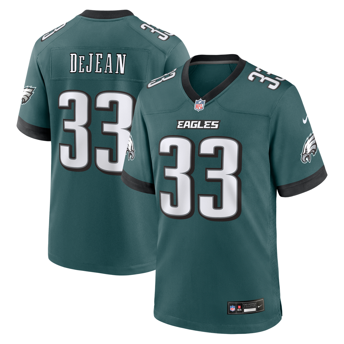 Men's Philadelphia Eagles Cooper DeJean Nike Midnight Green Team Game Jersey