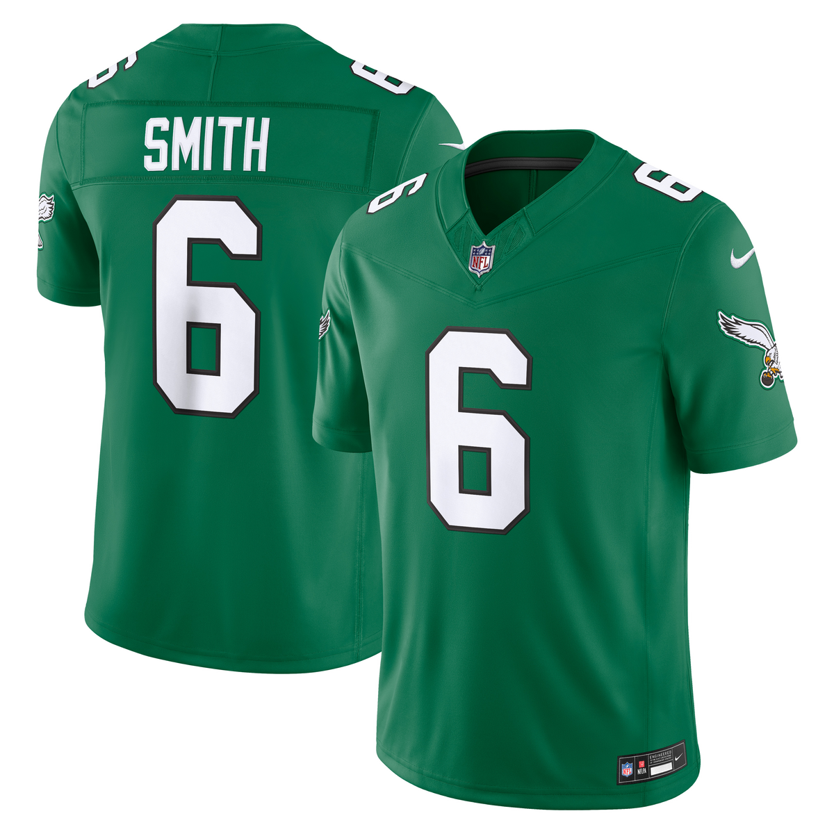 Men's Philadelphia Eagles DeVonta Smith Nike Kelly Green Alternate Vapor F.U.S.E. Stitched Limited Jersey