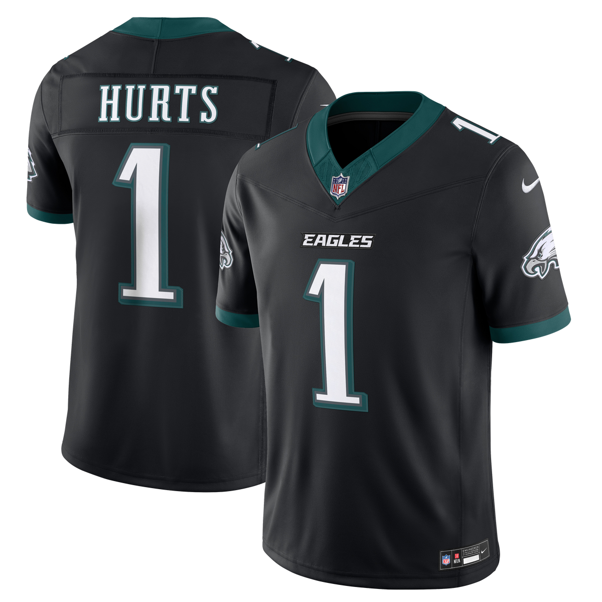 Men's Philadelphia Eagles Jalen Hurts Nike Black Alternate Vapor F.U.S.E. Stitched Limited Jersey