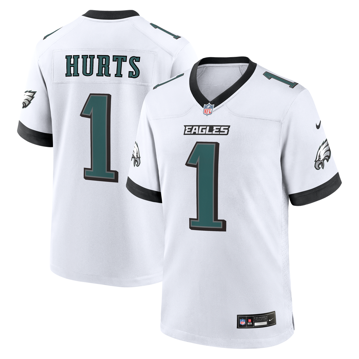 Men's Philadelphia Eagles Jalen Hurts Nike White Game Jersey
