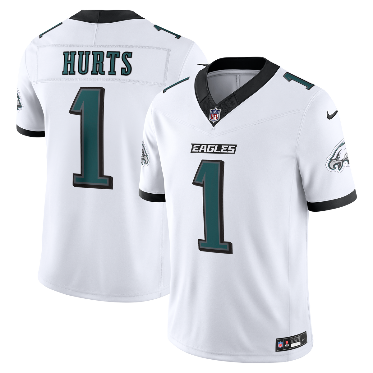 Men's Philadelphia Eagles Jalen Hurts Nike White Vapor F.U.S.E. Stitched Limited Jersey