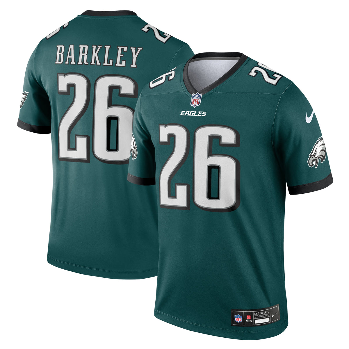 Men's Philadelphia Eagles Saquon Barkley Nike Midnight Green Legend Player Performance Top