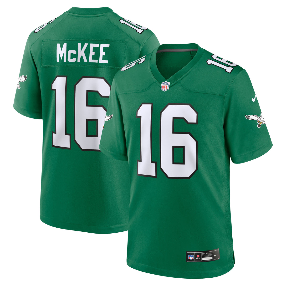 Men's Philadelphia Eagles Tanner McKee Nike Kelly Green Alternate Game Jersey