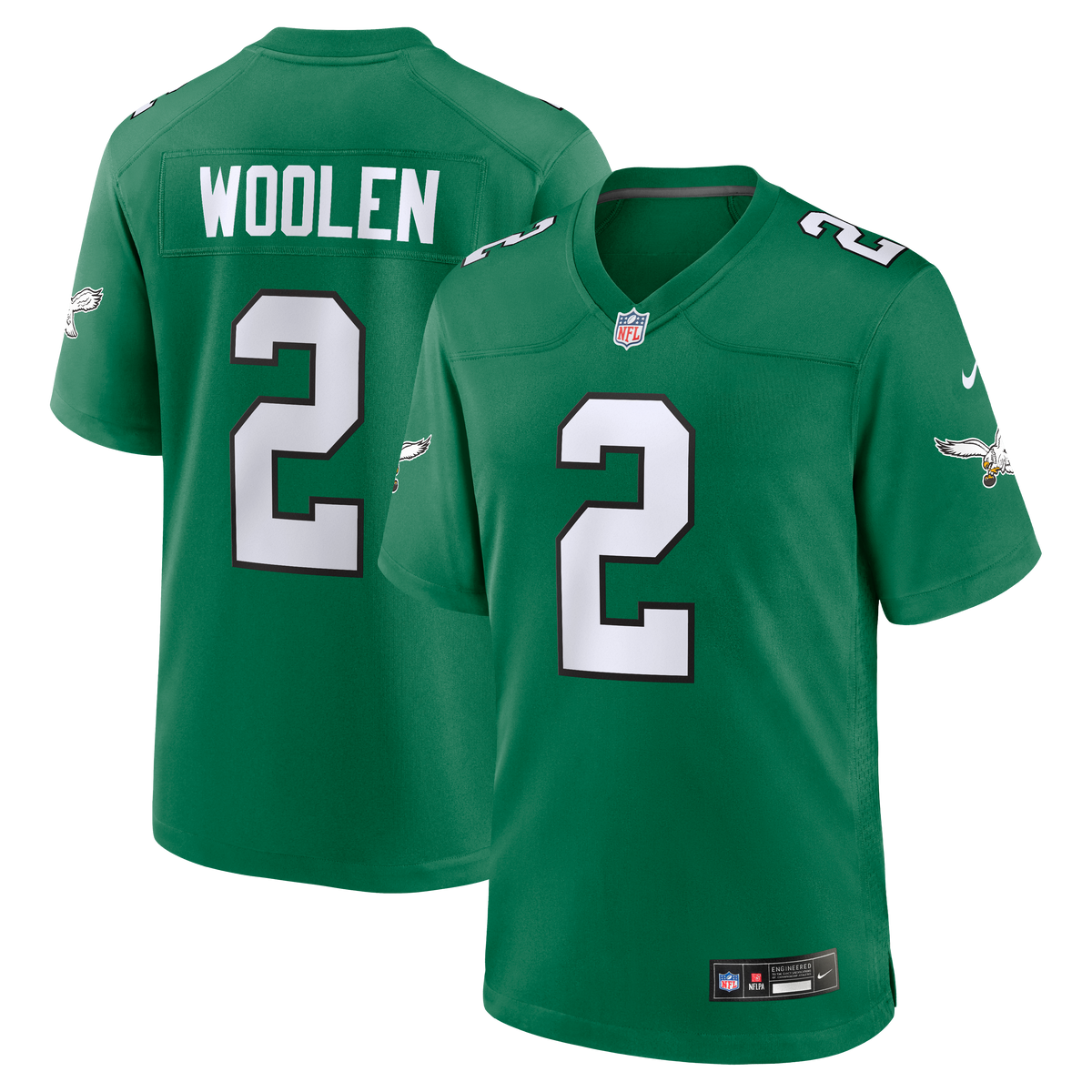 Men's Philadelphia Eagles Tariq Woolen Nike Kelly Green Alternate Game Jersey