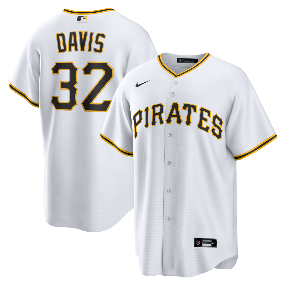 Men's Pittsburgh Pirates Henry Davis Nike White Home Replica Jersey