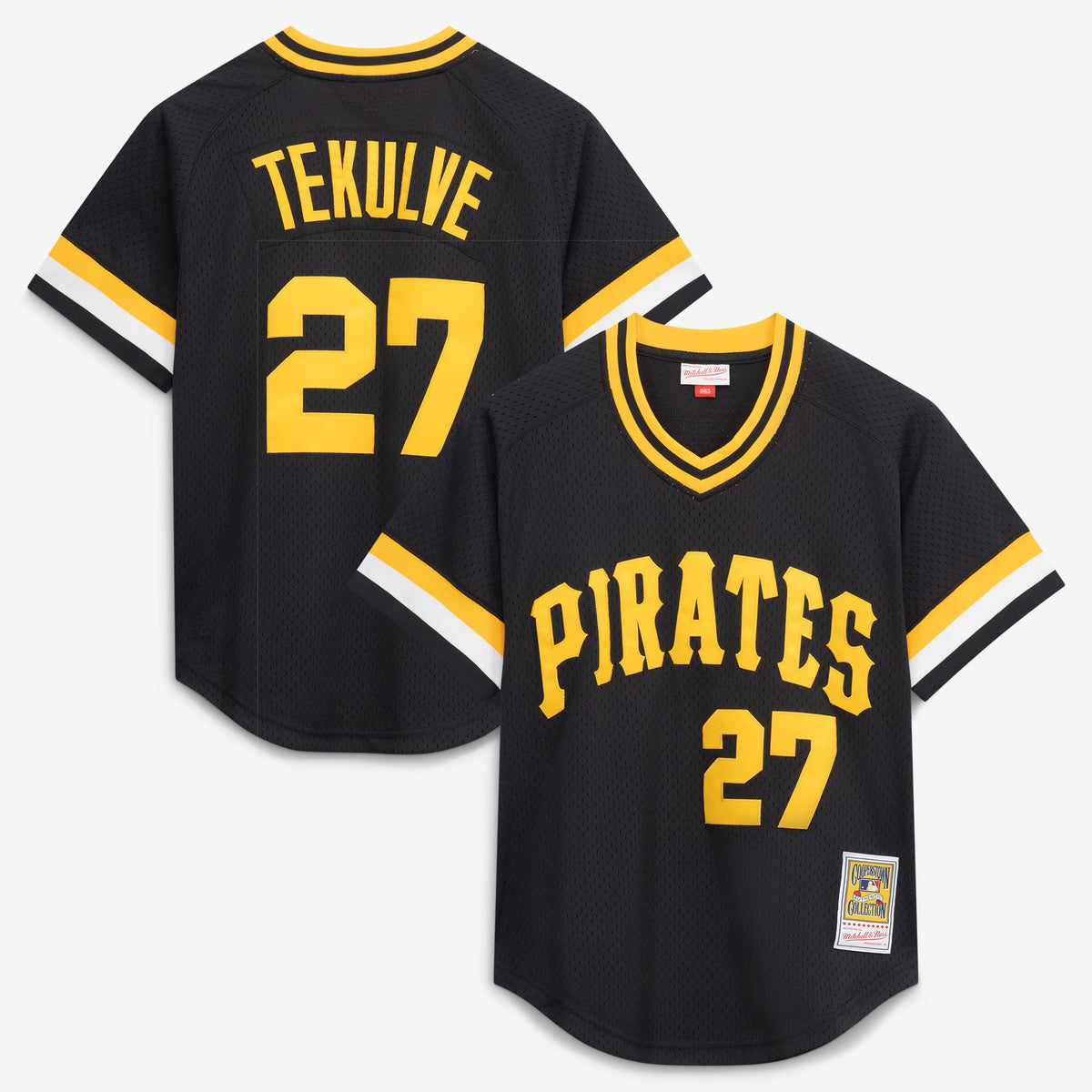 Men's Pittsburgh Pirates Kent Tekulve Mitchell & Ness Black Authentic Batting Practice Jersey