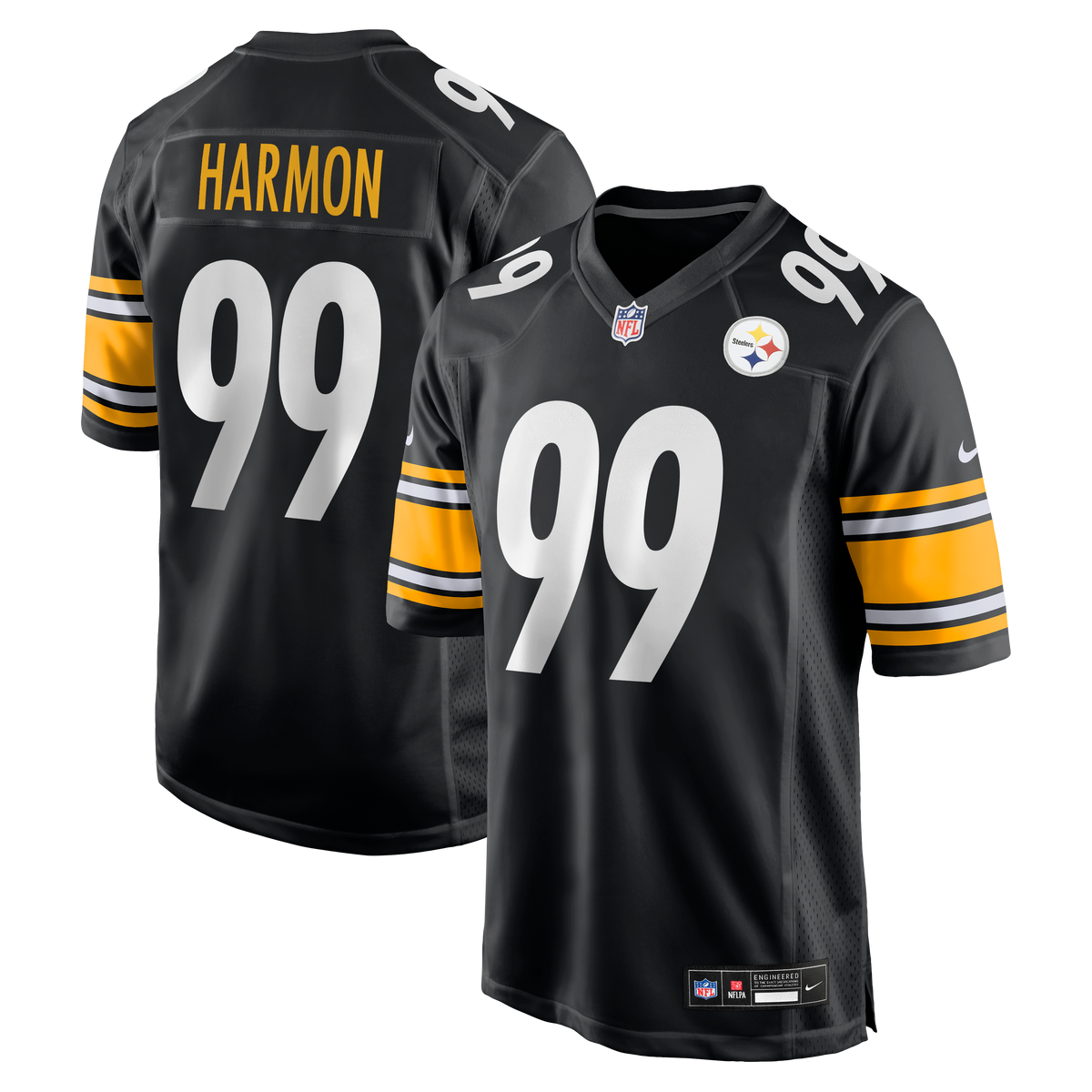 Men's Pittsburgh Steelers Derrick Harmon Nike Black Game Player Jersey