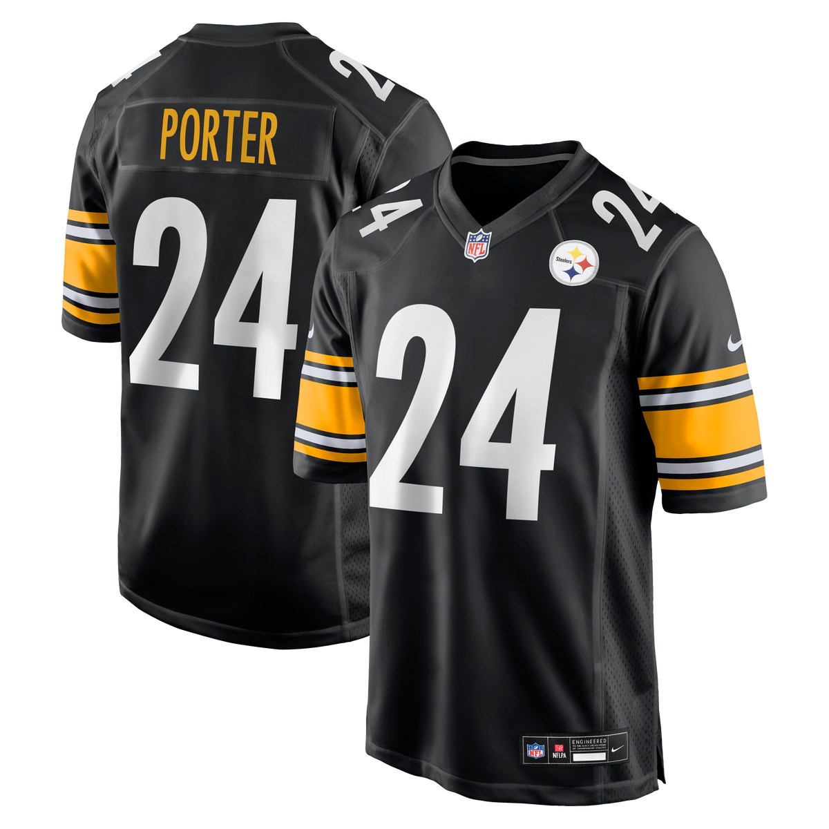 Men's Pittsburgh Steelers Joey Porter Jr. Nike Black Game Jersey
