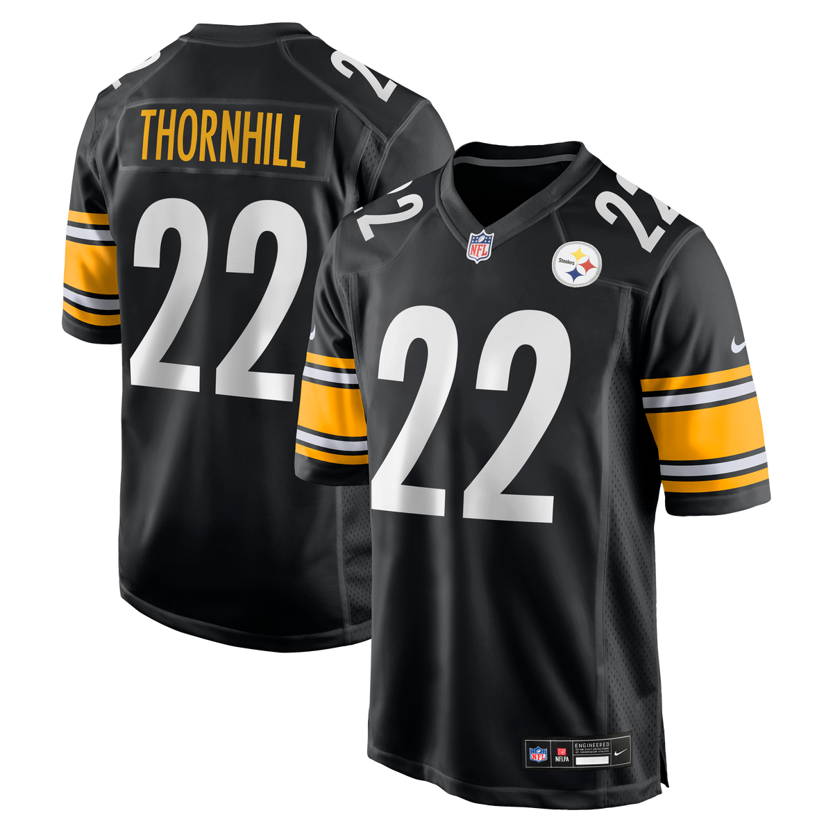 Men's Pittsburgh Steelers Juan Thornhill Nike Black Team Game Jersey