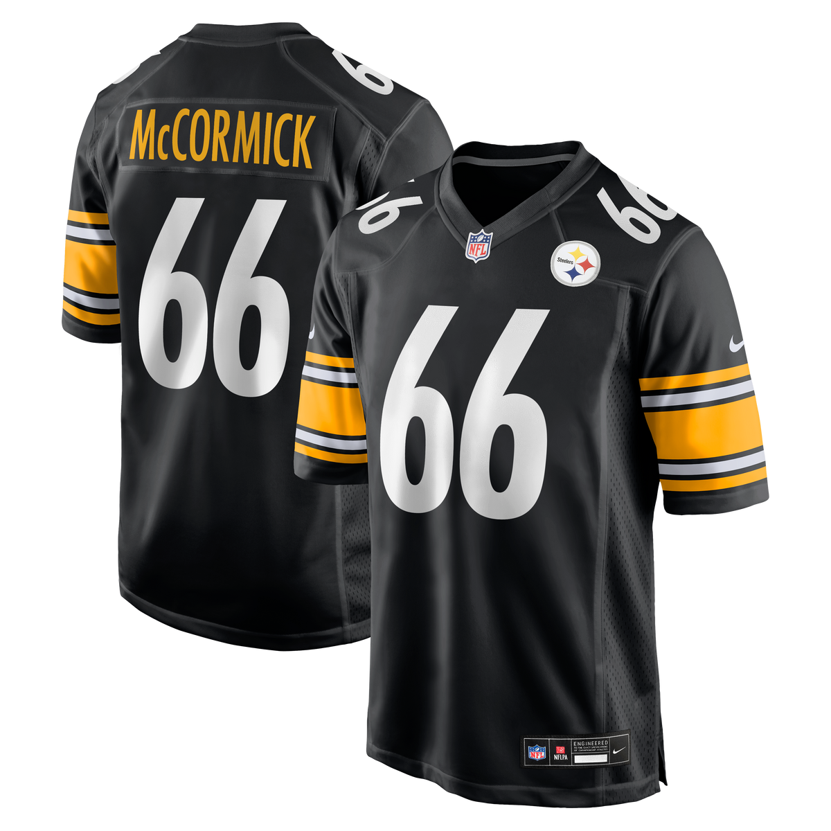 Men's Pittsburgh Steelers Mason McCormick Nike Black Game Jersey