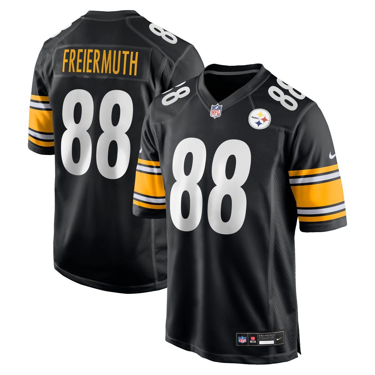 Men's Pittsburgh Steelers Pat Freiermuth Nike Black Game Jersey