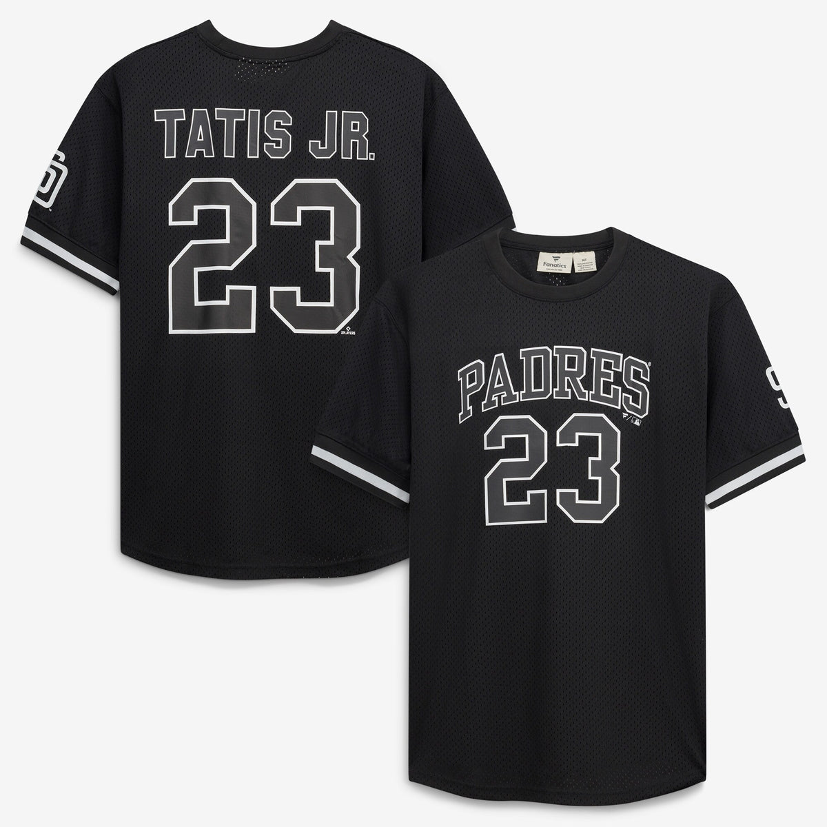 Men's San Diego Padres Fernando Tatis Jr. Fanatics Black/White Big & Tall Heavyweight Mesh Jersey