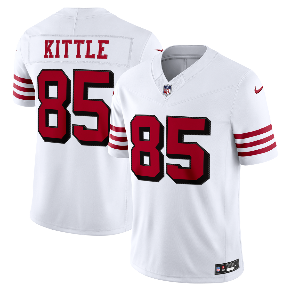 Men's San Francisco 49ers George Kittle Nike White Alternate Vapor F.U.S.E. Stitched Limited Jersey