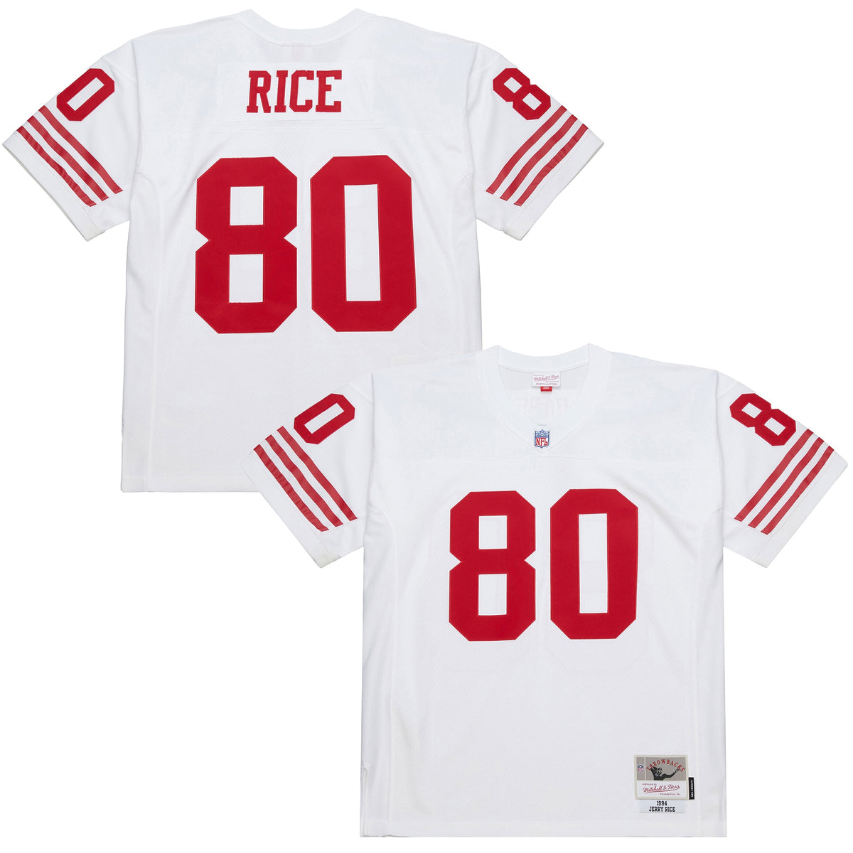 Men's San Francisco 49ers Jerry Rice Mitchell & Ness White 1994 Legacy Replica Jersey