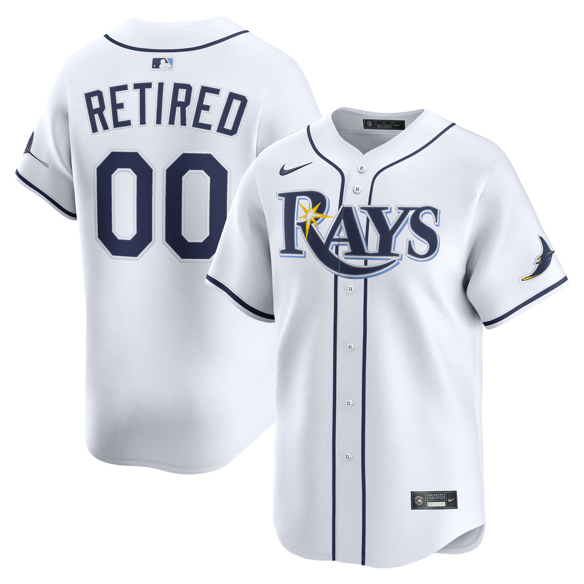 Men's Tampa Bay Rays Nike White Home Limited Pick-A-Player Retired Roster Jersey