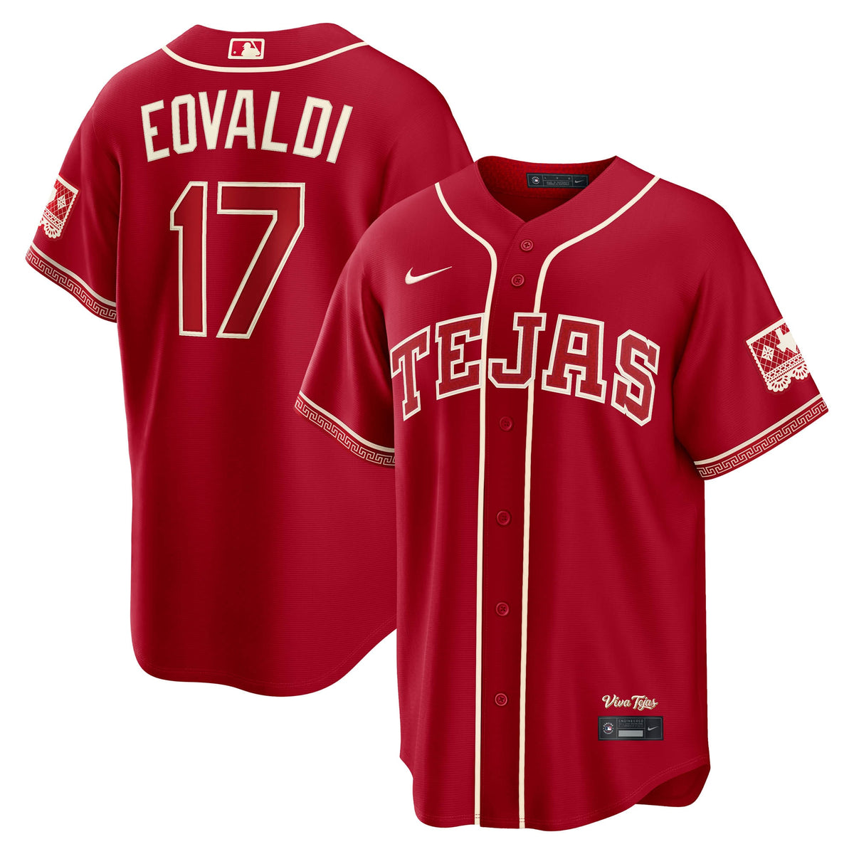 Men's Texas Rangers Nathan Eovaldi Nike Red 2026 City Connect Stadium Jersey