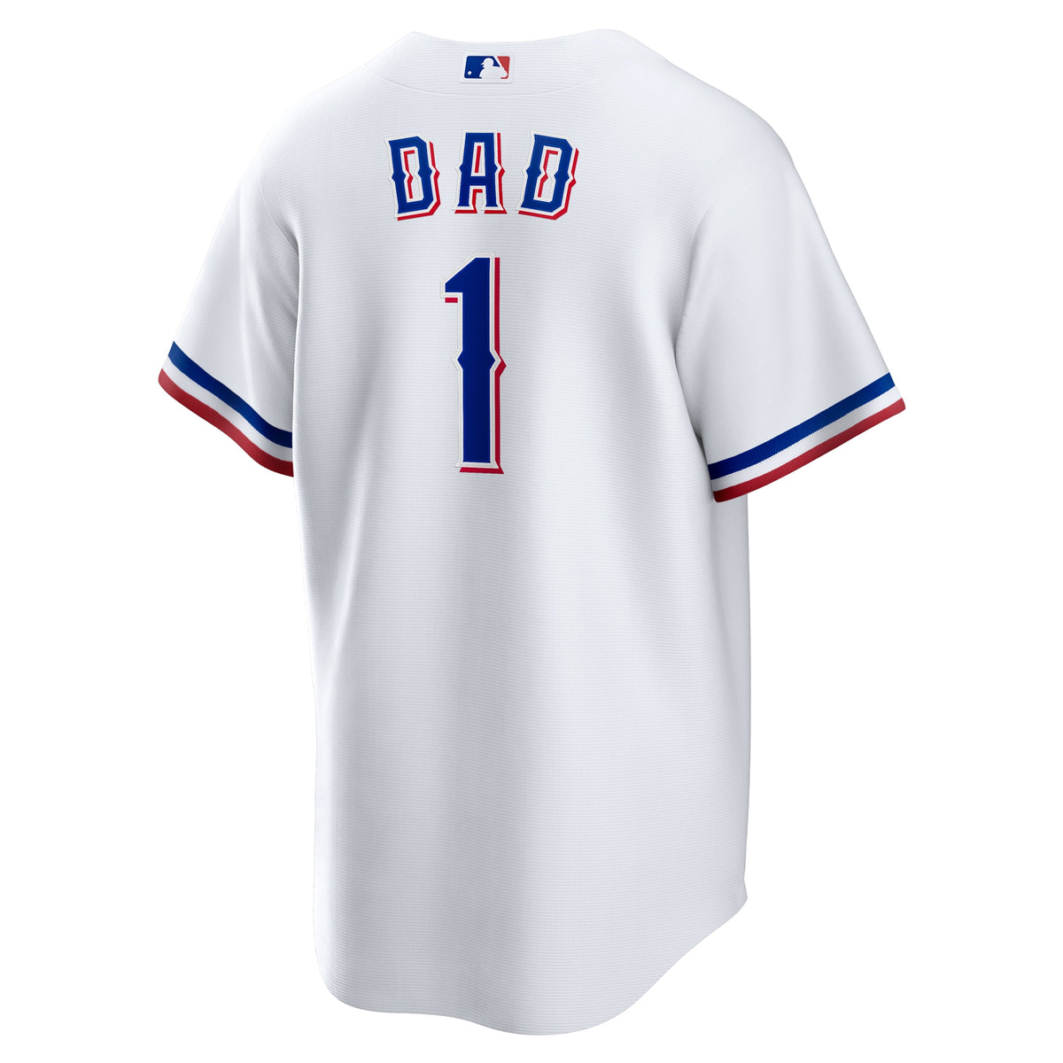 Men's Texas Rangers Nike White #1 Dad Home Replica Jersey