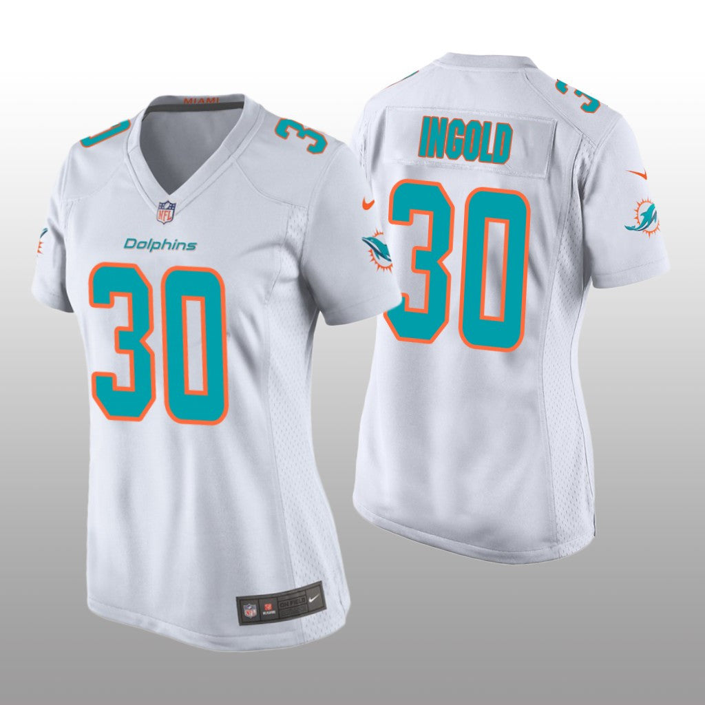 Miami Dolphins Alec Ingold White Jersey Game Women's