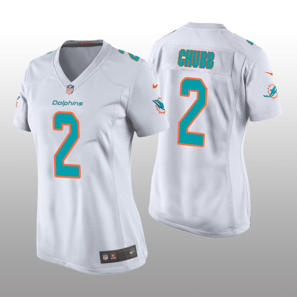 Miami Dolphins Bradley Chubb White Jersey Game Women's