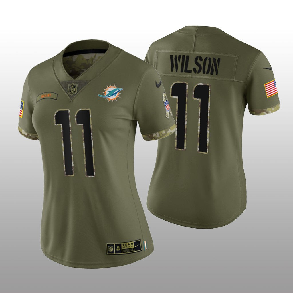 Miami Dolphins Cedrick Wilson Olive Limited Jersey Salute To Service Women's