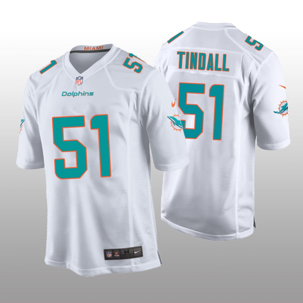 Miami Dolphins Channing Tindall White Jersey Game Youth
