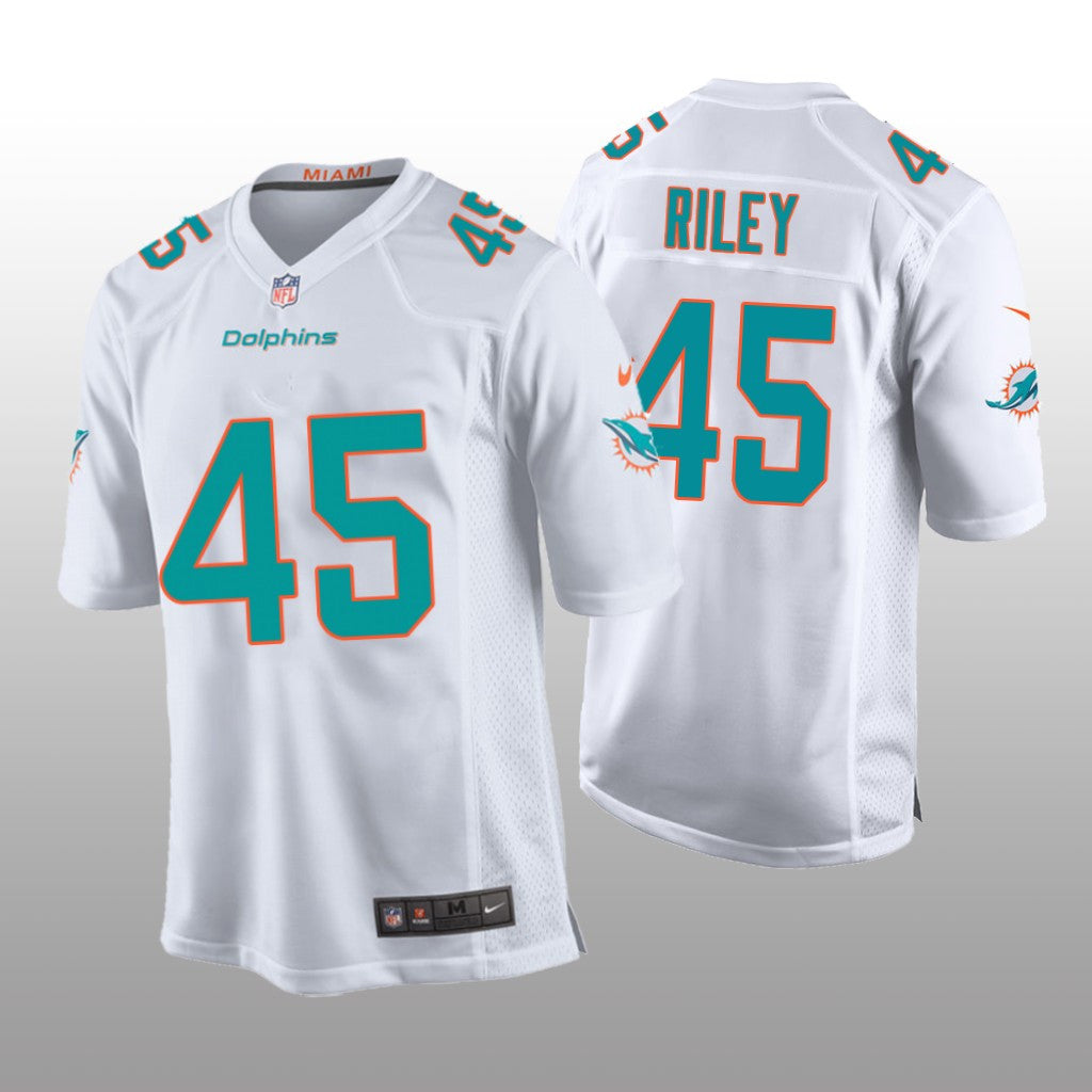 Miami Dolphins Duke Riley White Jersey Game Youth