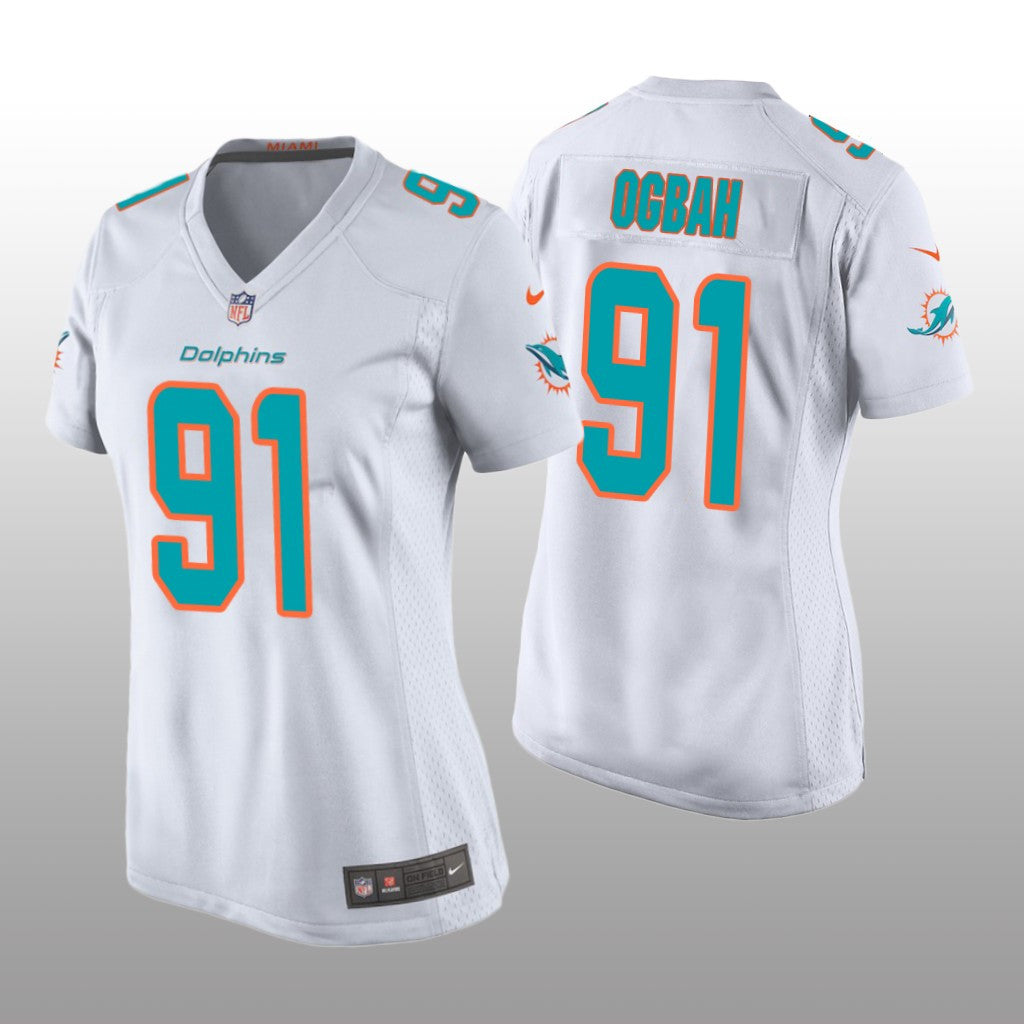 Miami Dolphins Emmanuel Ogbah White Jersey Game Women's