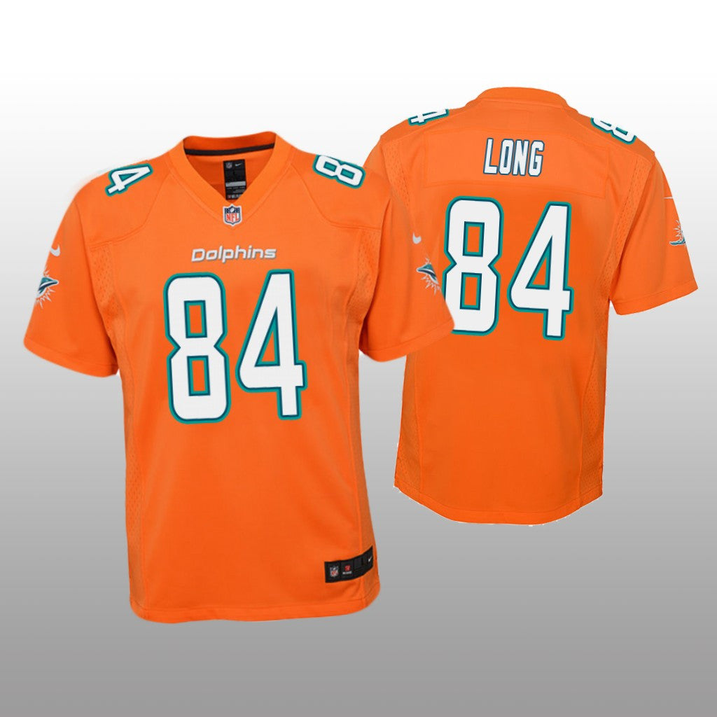 Miami Dolphins Hunter Long Orange Jersey Color Rush Game Youth