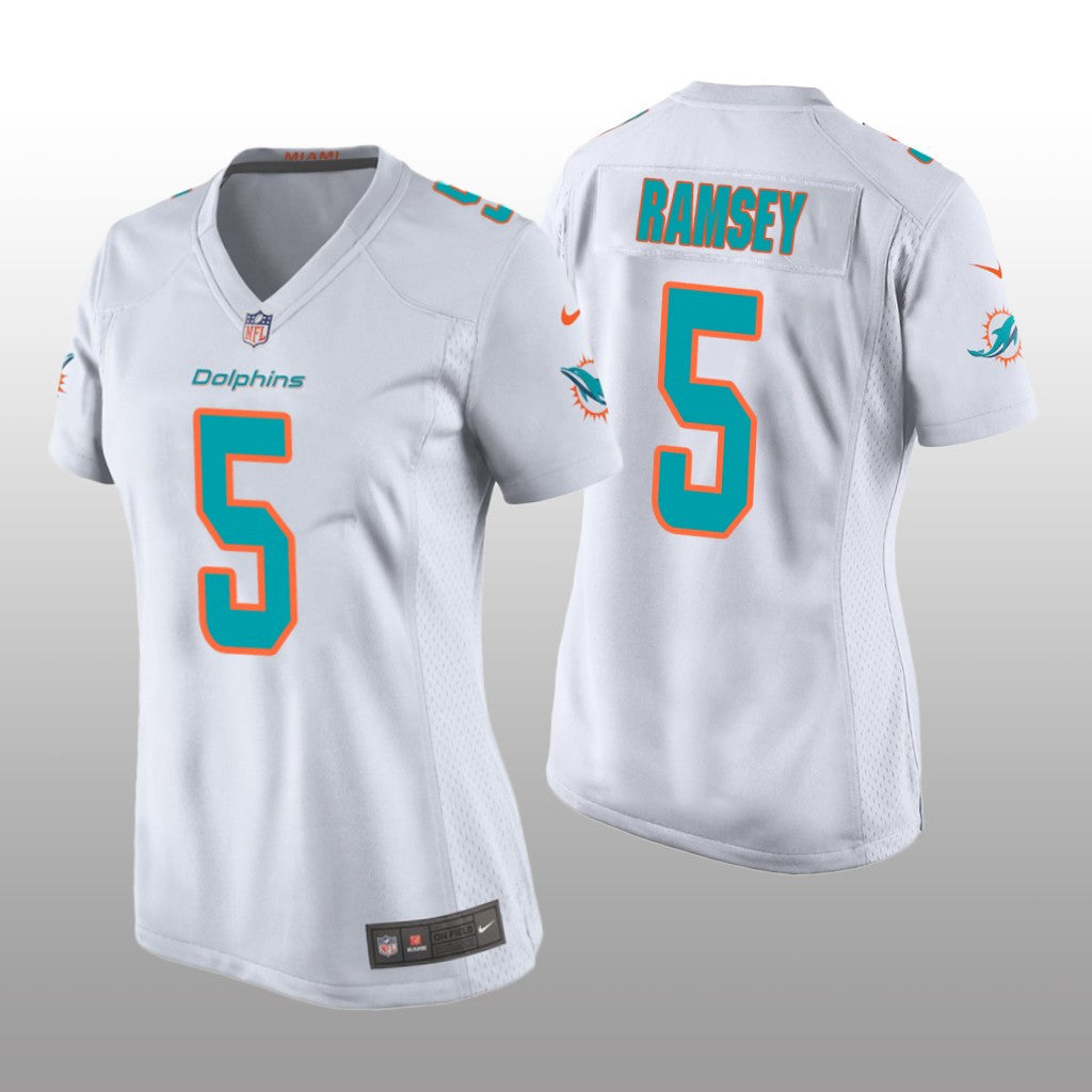 Miami Dolphins Jalen Ramsey White Jersey Game Women's
