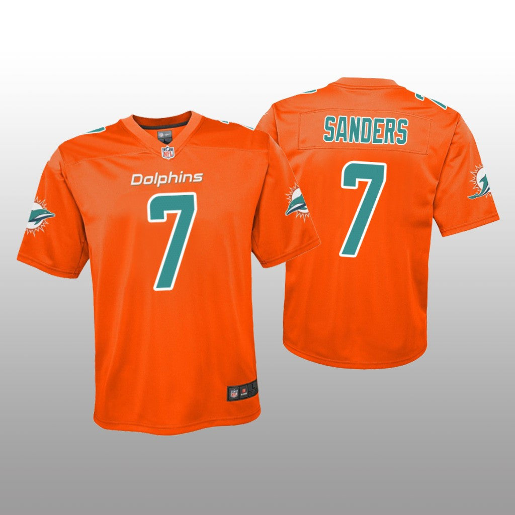 Miami Dolphins Jason Sanders Orange Jersey Inverted Game Youth