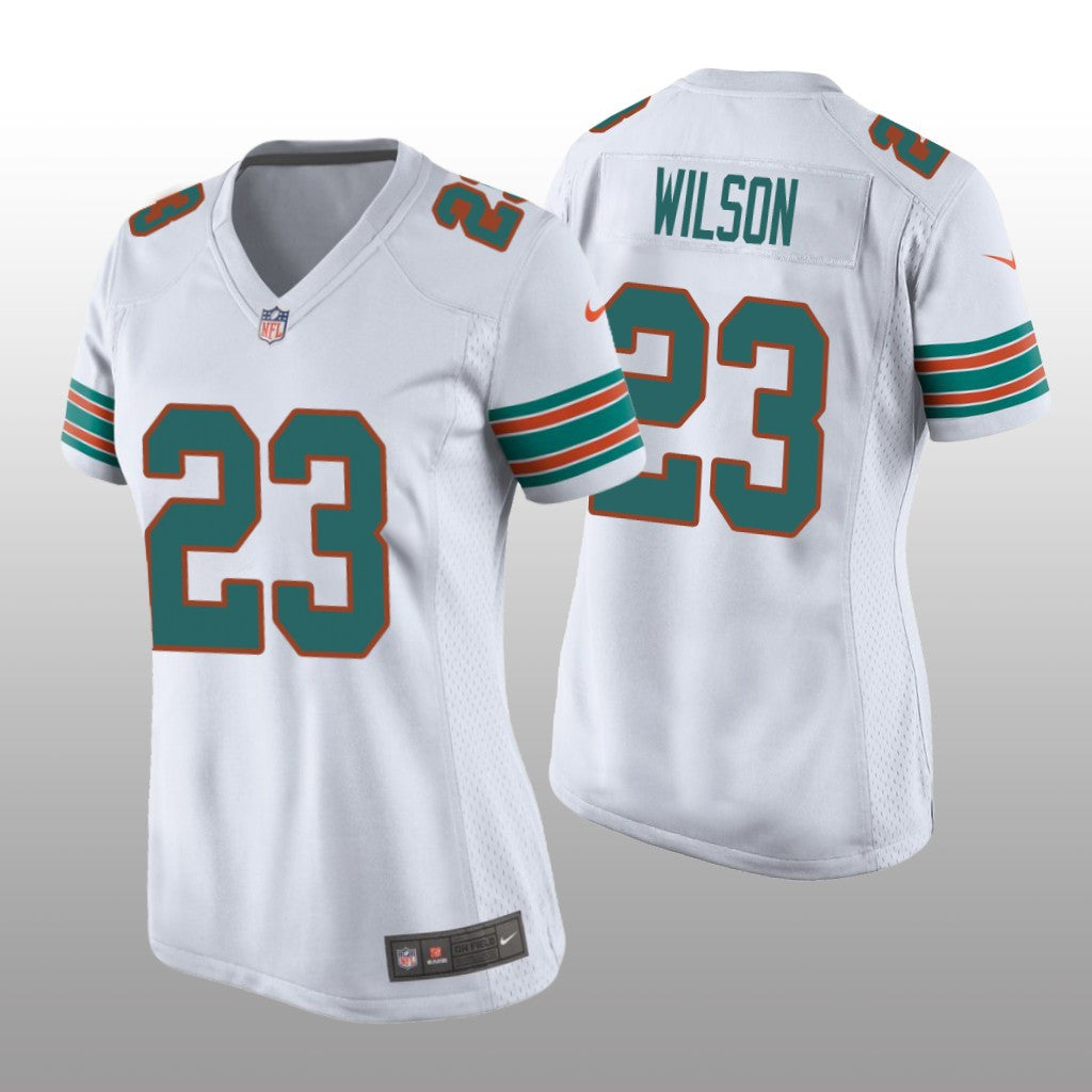 Miami Dolphins Jeff Wilson White Jersey Throwback Game Women's