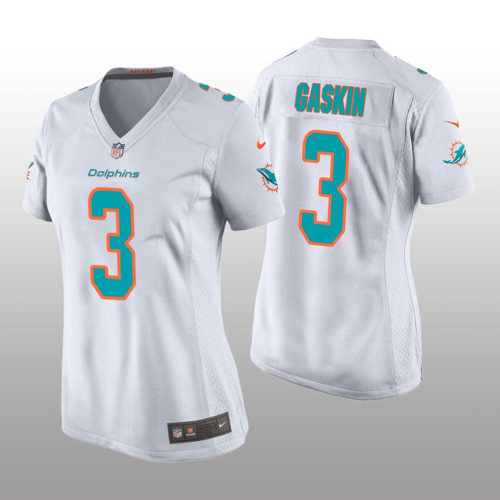 Miami Dolphins Myles Gaskin White Jersey Game Women's