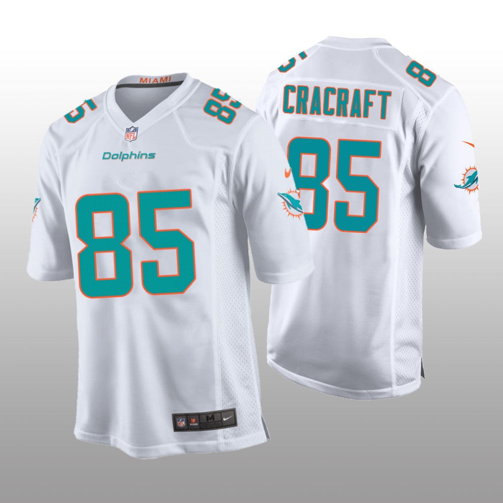Miami Dolphins River Cracraft White Jersey Game Youth