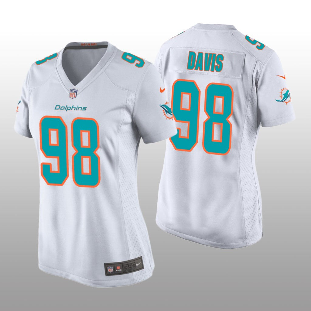 Miami Dolphins White Draft Raekwon Davis Game Jersey