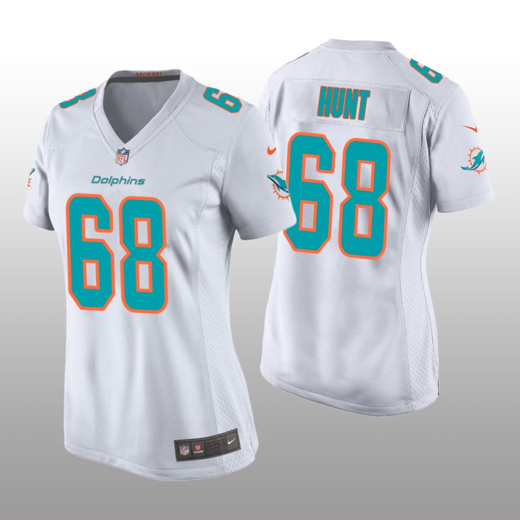 Miami Dolphins White Draft Robert Hunt Game Jersey