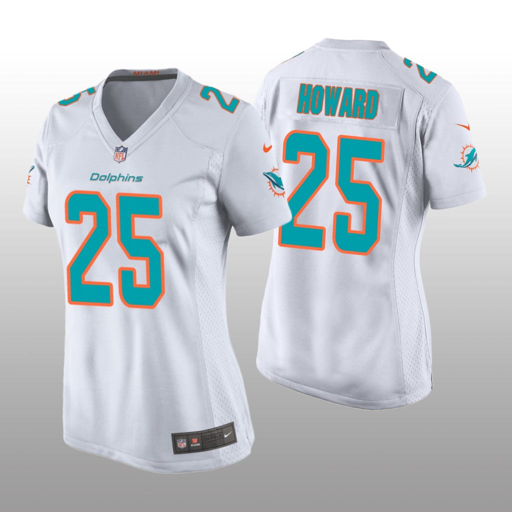 Miami Dolphins Xavien Howard White Jersey Game Women's
