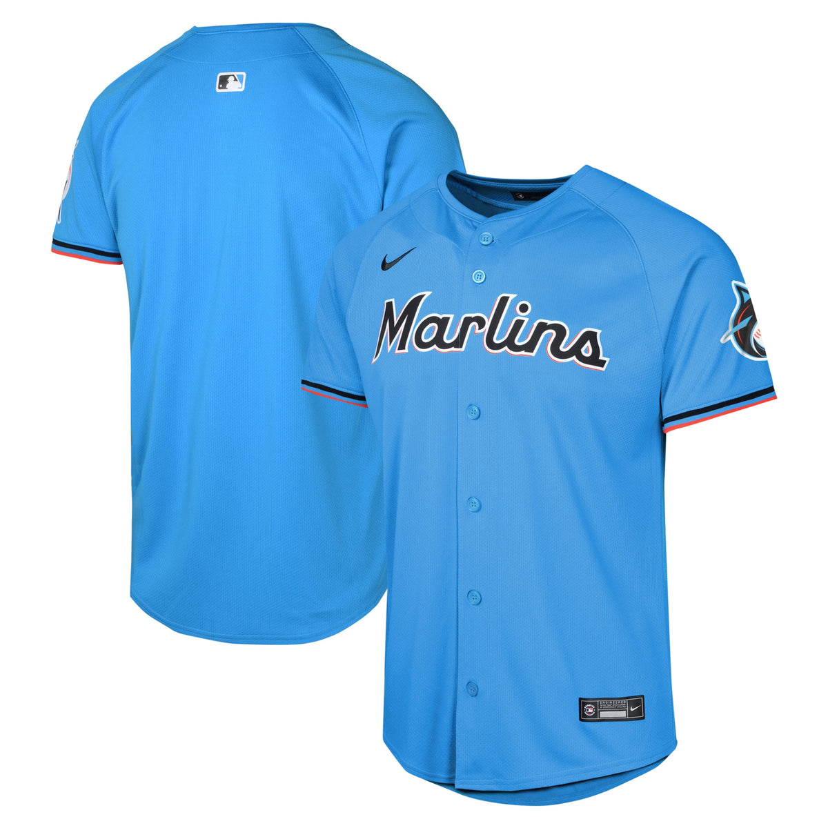 Miami Marlins Nike Youth Alternate Limited Jersey Blue