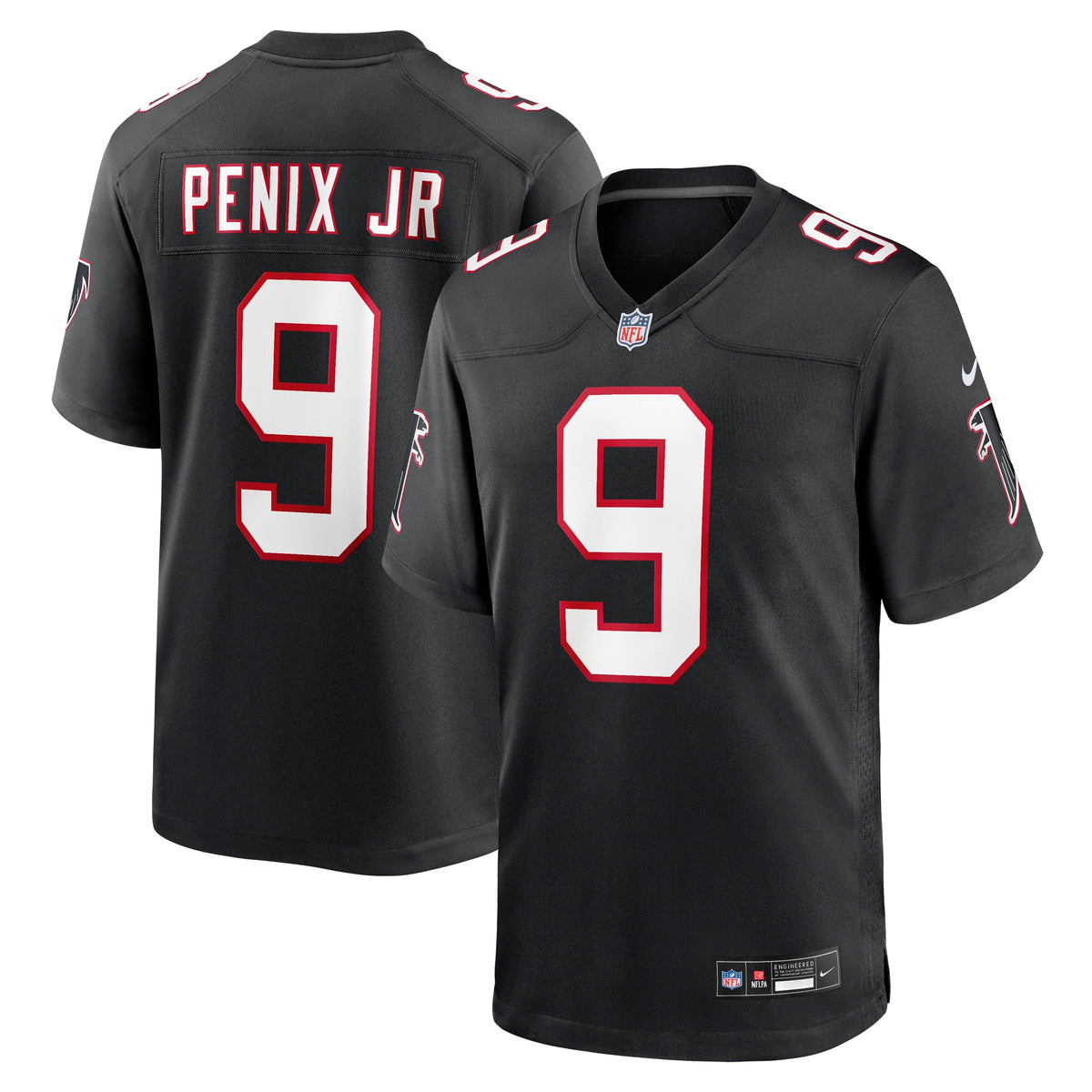 Michael Penix Jr. Atlanta Falcons Nike Throwback Game Jersey Black
