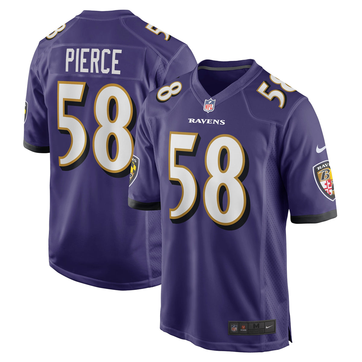 Michael Pierce Baltimore Ravens Nike Player Game Jersey Purple