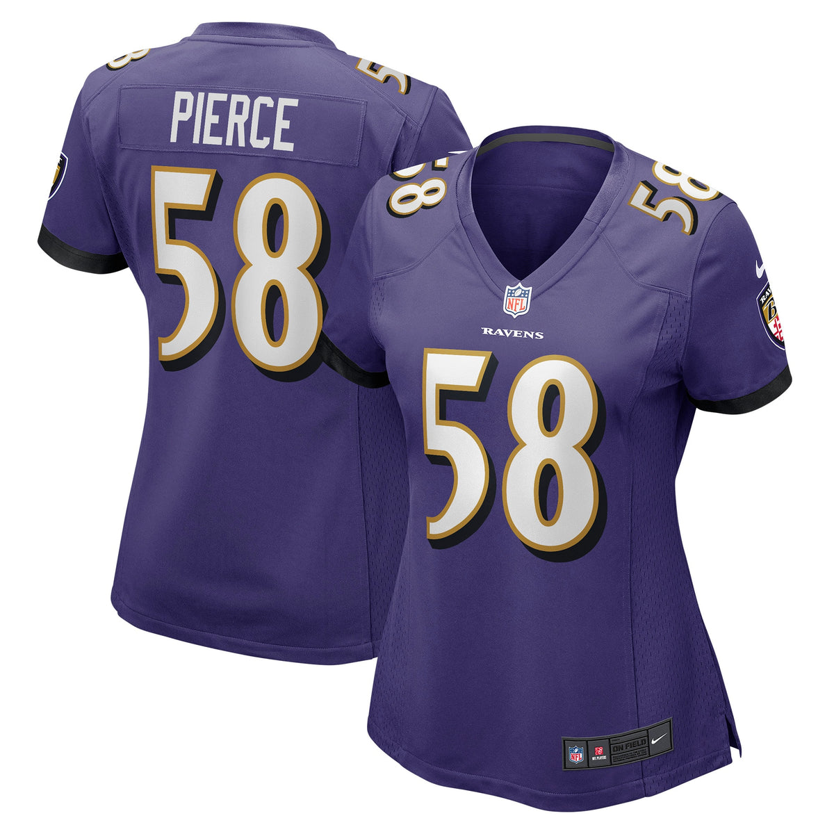 Michael Pierce Baltimore Ravens Nike Women's Player Game Jersey Purple