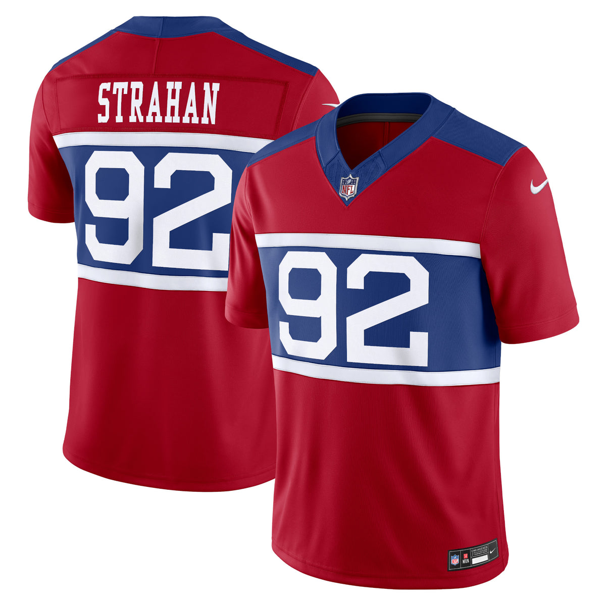 Michael Strahan New York Giants Nike Alternate Vapor F.U.S.E. Retired Player Limited Jersey Century Red