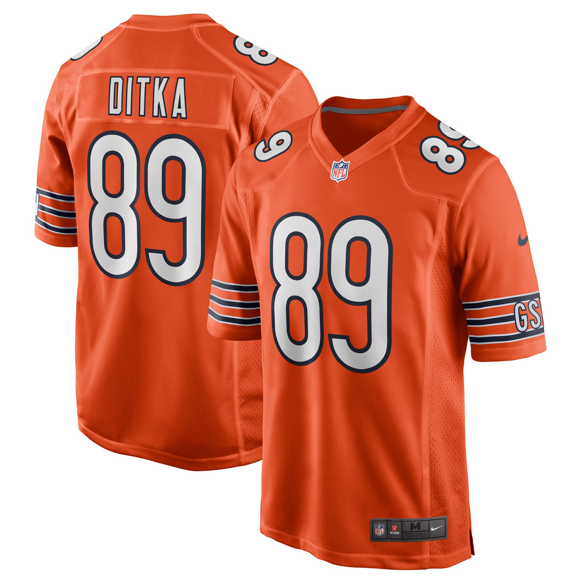 Mike Ditka Chicago Bears Nike Retired Player Jersey Orange
