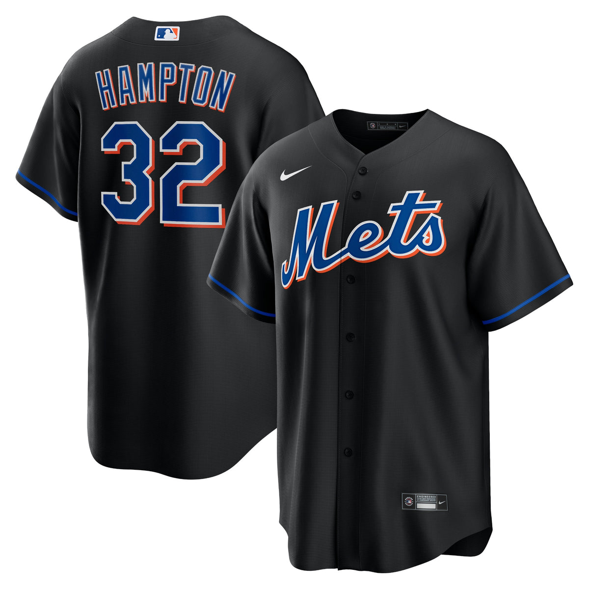 Mike Hampton New York Mets Nike 2022 Alternate Replica Player Jersey Black