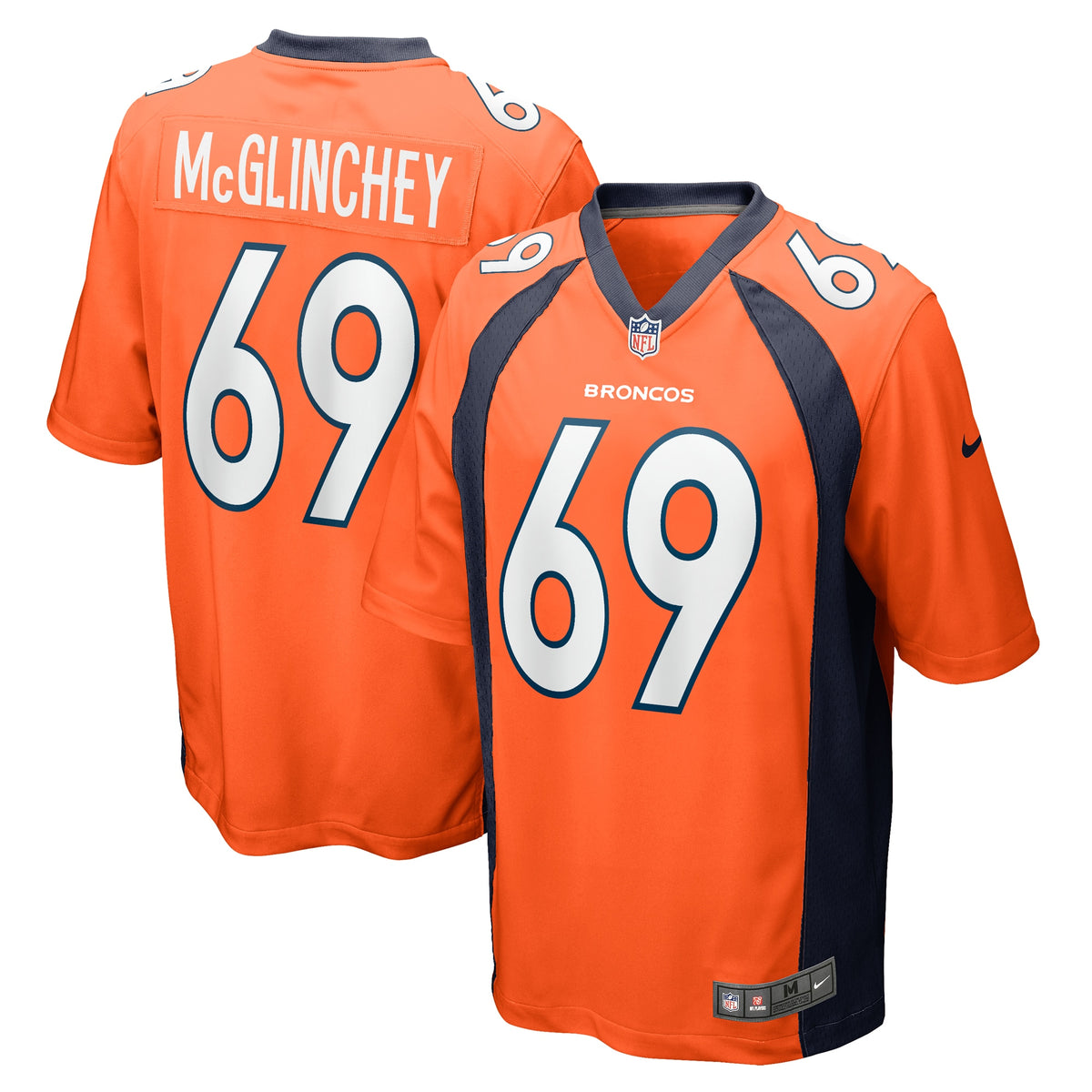 Mike McGlinchey Denver Broncos Nike Game Player Jersey Orange