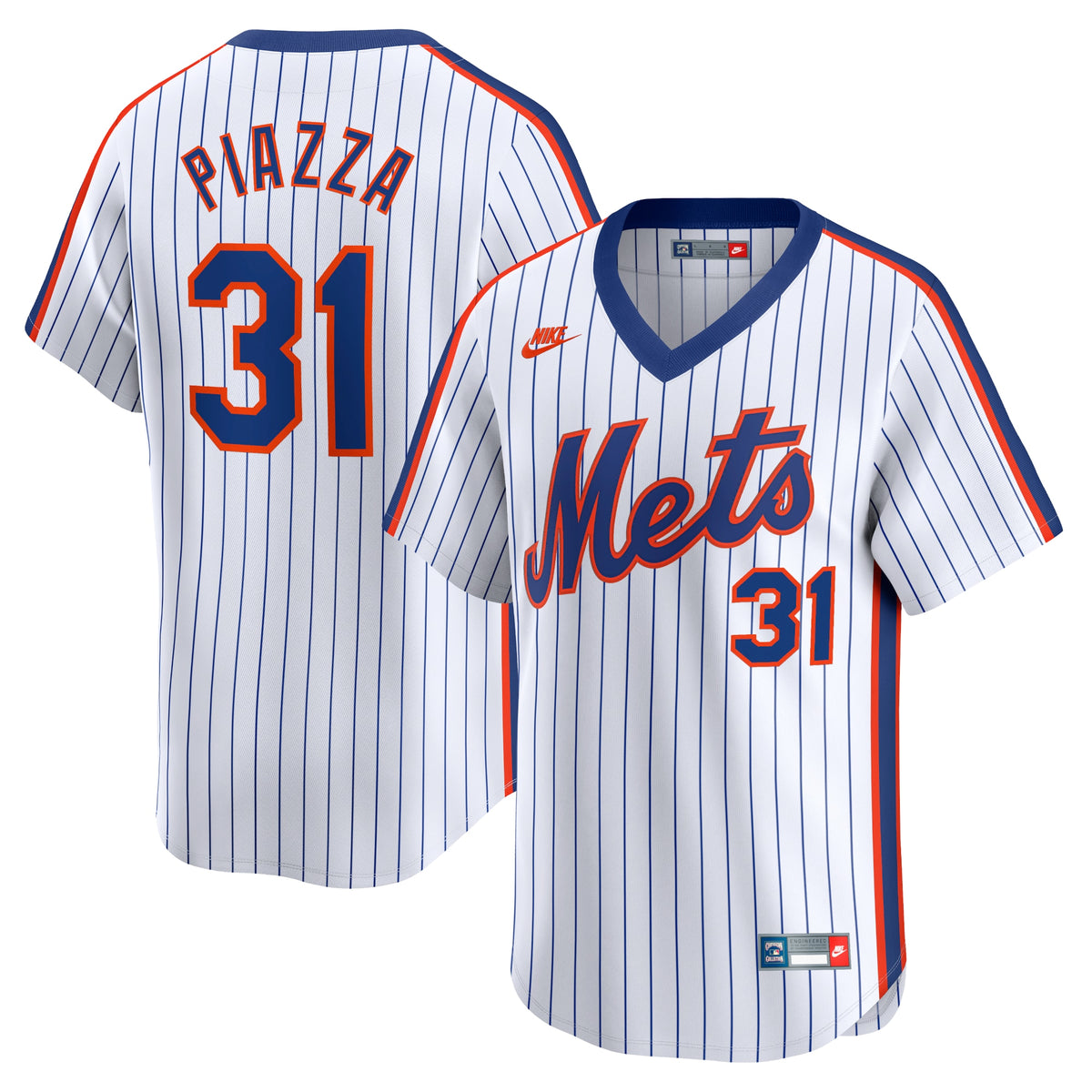 Mike Piazza New York Mets Nike Throwback Cooperstown Limited Jersey White