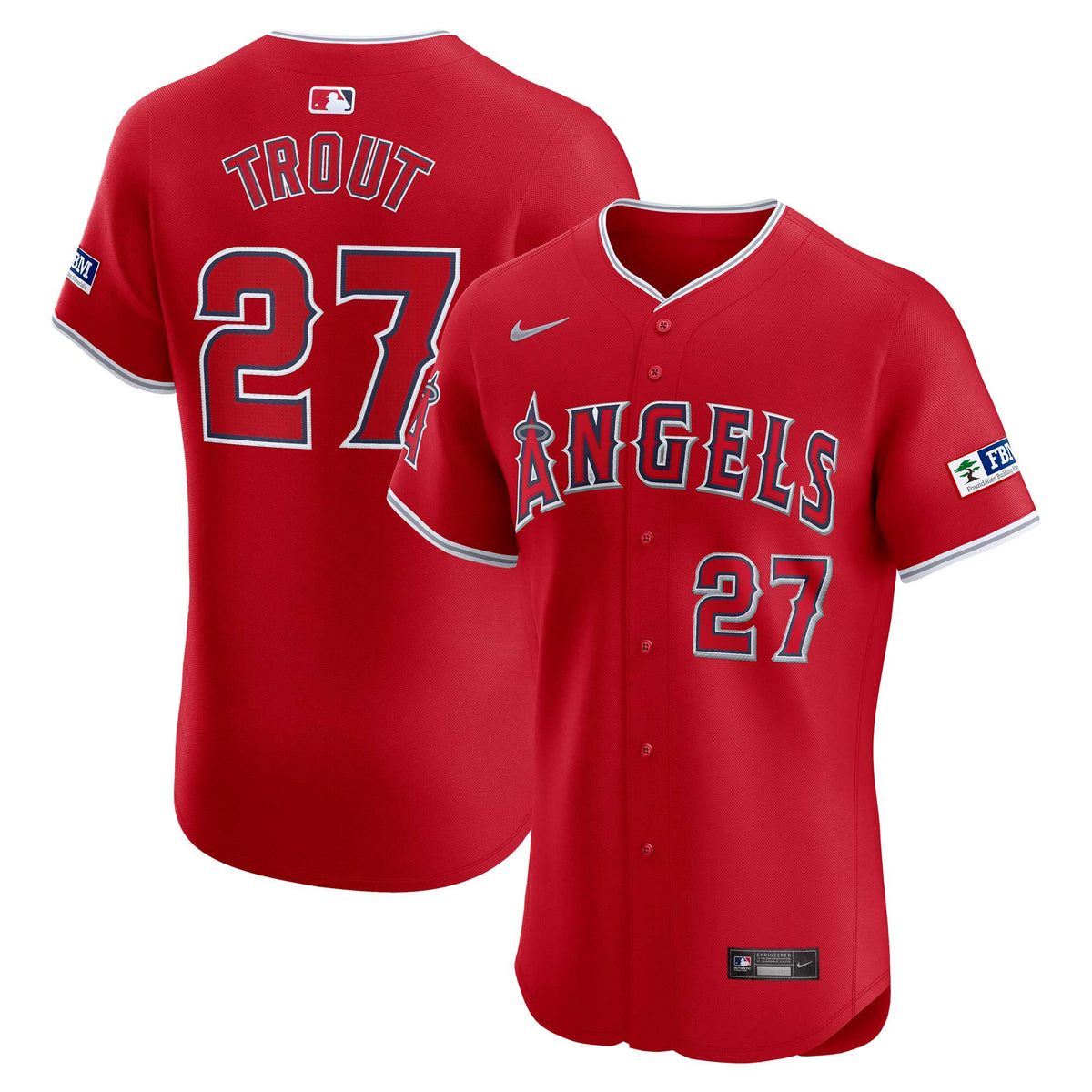 Mike Trout Los Angeles Angels Nike Alternate Elite Player Jersey Red