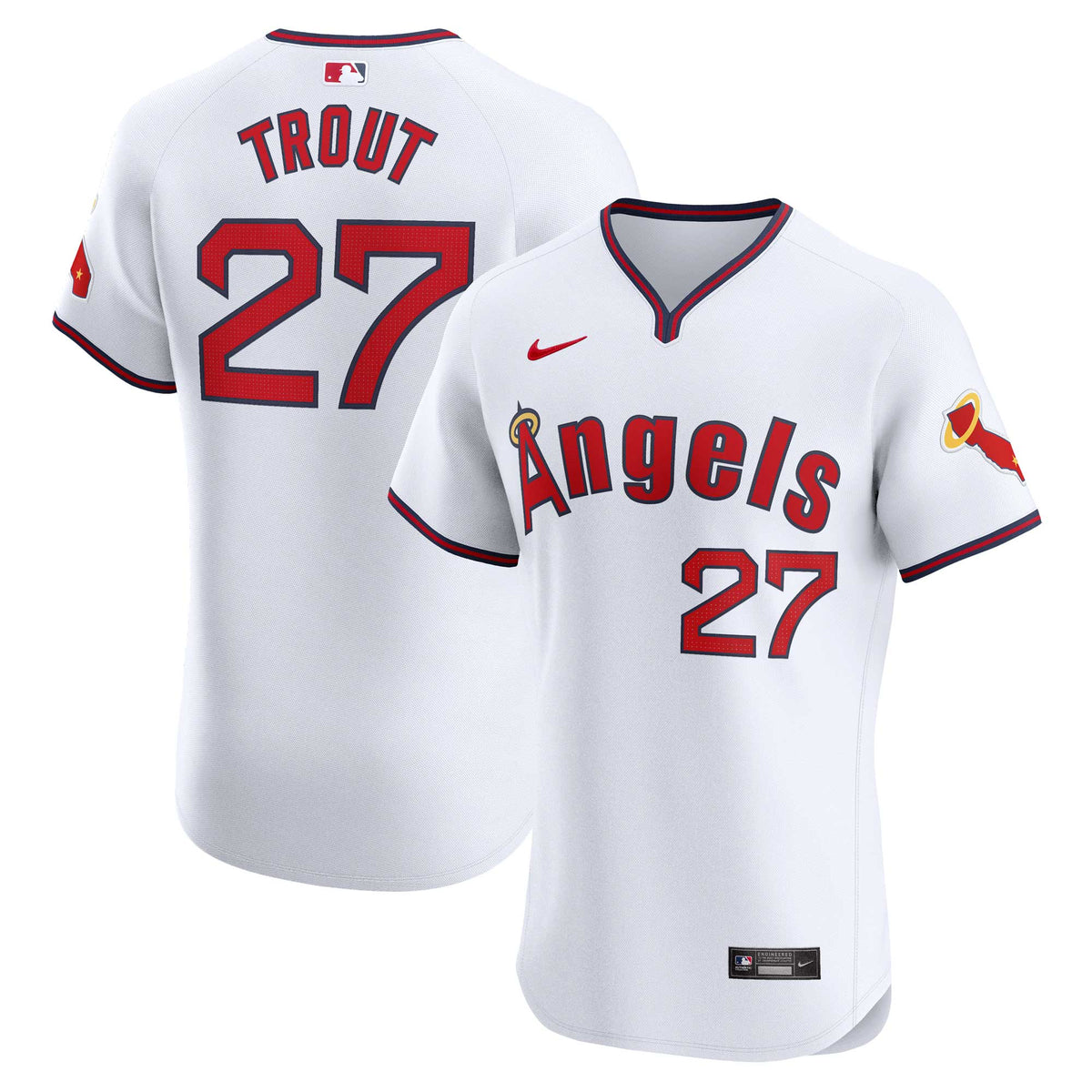 Mike Trout Los Angeles Angels Nike Alternate Elite Player Jersey White
