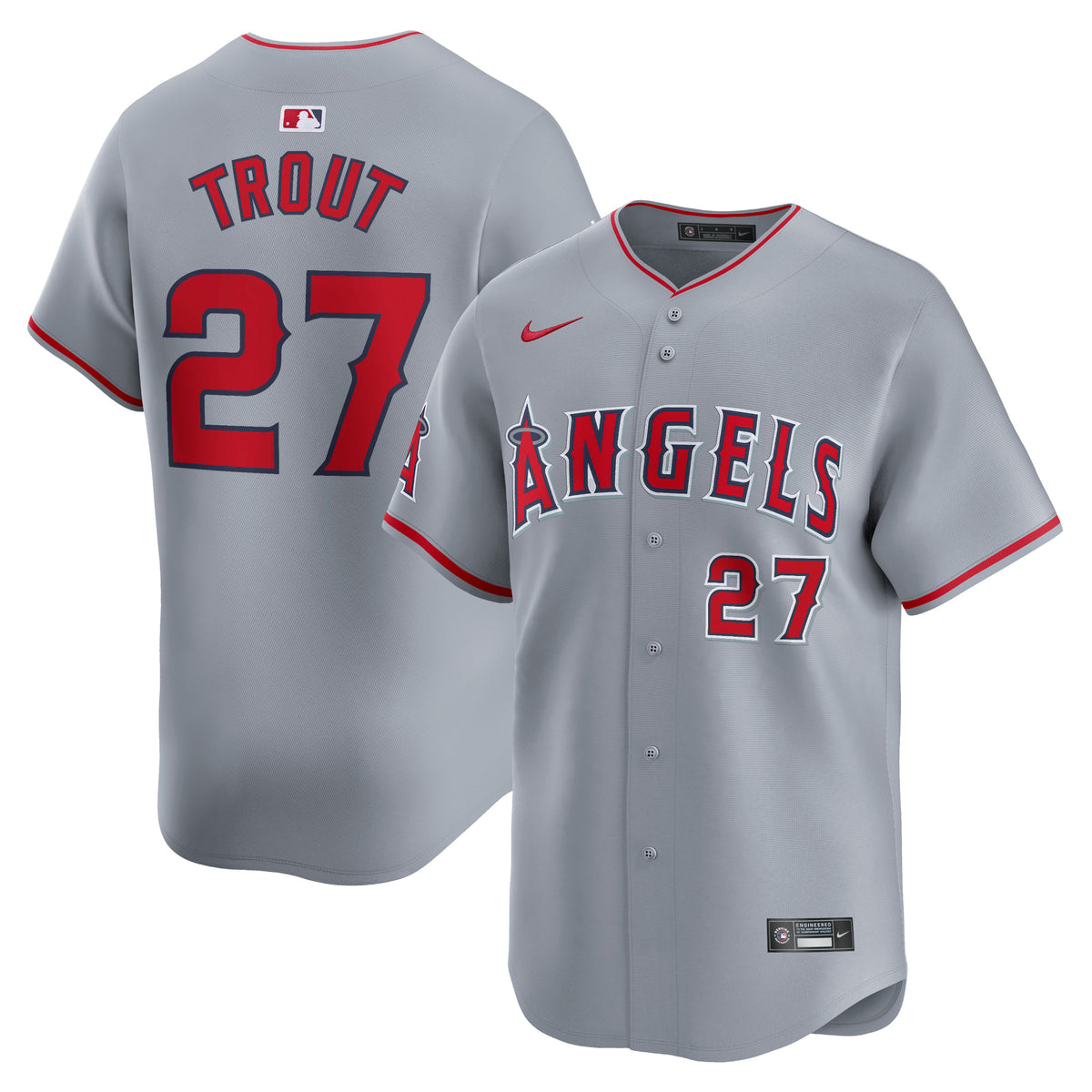 Mike Trout Los Angeles Angels Nike Away Limited Player Jersey Gray