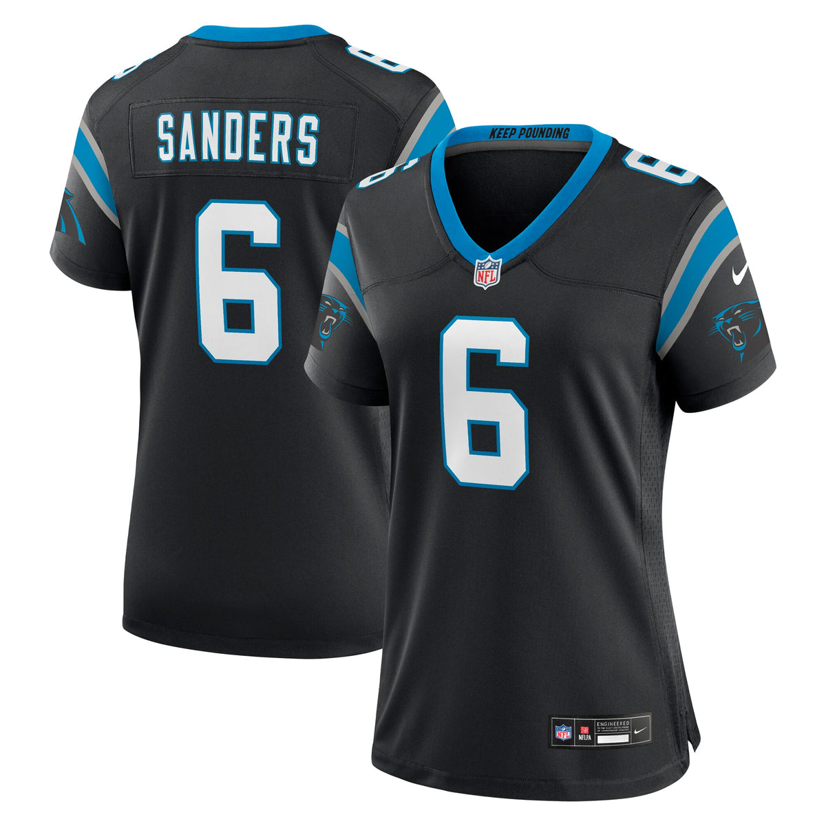Miles Sanders Carolina Panthers Nike Women's Team Game Jersey Black